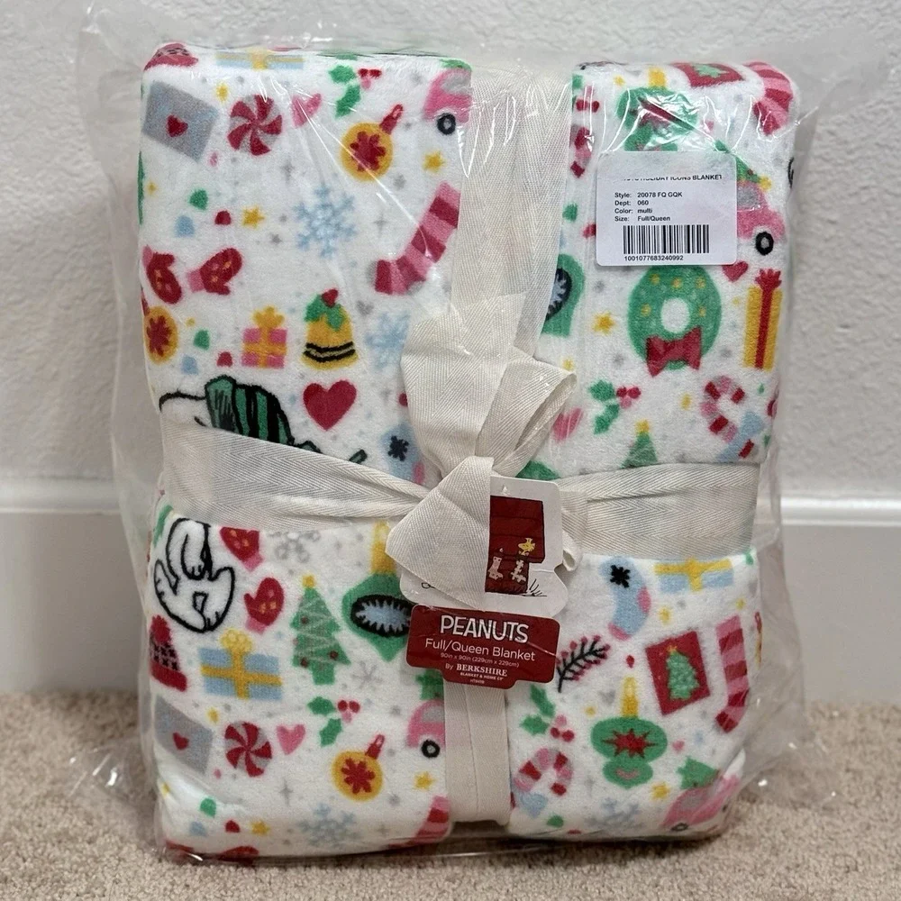 Peanuts Snoopy Holiday Icons Full/Queen Berkshire Blanket 90